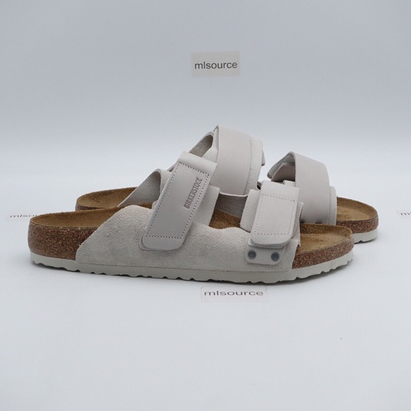 NEW Birkenstock Uji Nubuck Suede Leather Sandal 1024800 White - Picture 2 of 9
